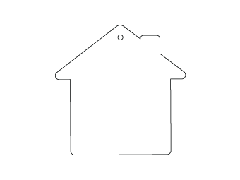 Custom shapes car air fresheners and car deodorizers - model:﻿Houses, personalization on request for corporate branding﻿